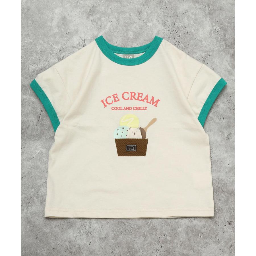 ディラッシュ DILASH 【綿100％】 アイスクリーム・アップリケTシャツ ( 90 100 110 120 130 140 ） 子ども服 キッズ | DILASH | 02