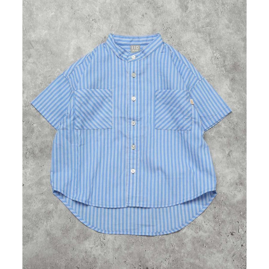 ディラッシュ DILASH 【綿100%】 バンドカラーストライプシャツ ( 90 100 110 120 130 140 ） 子ども服 キッズ | DILASH | 02