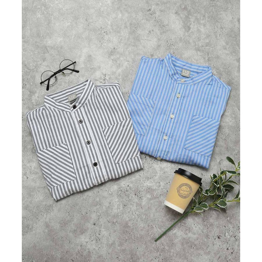 ディラッシュ DILASH 【綿100%】 バンドカラーストライプシャツ ( 90 100 110 120 130 140 ） 子ども服 キッズ | DILASH | 08