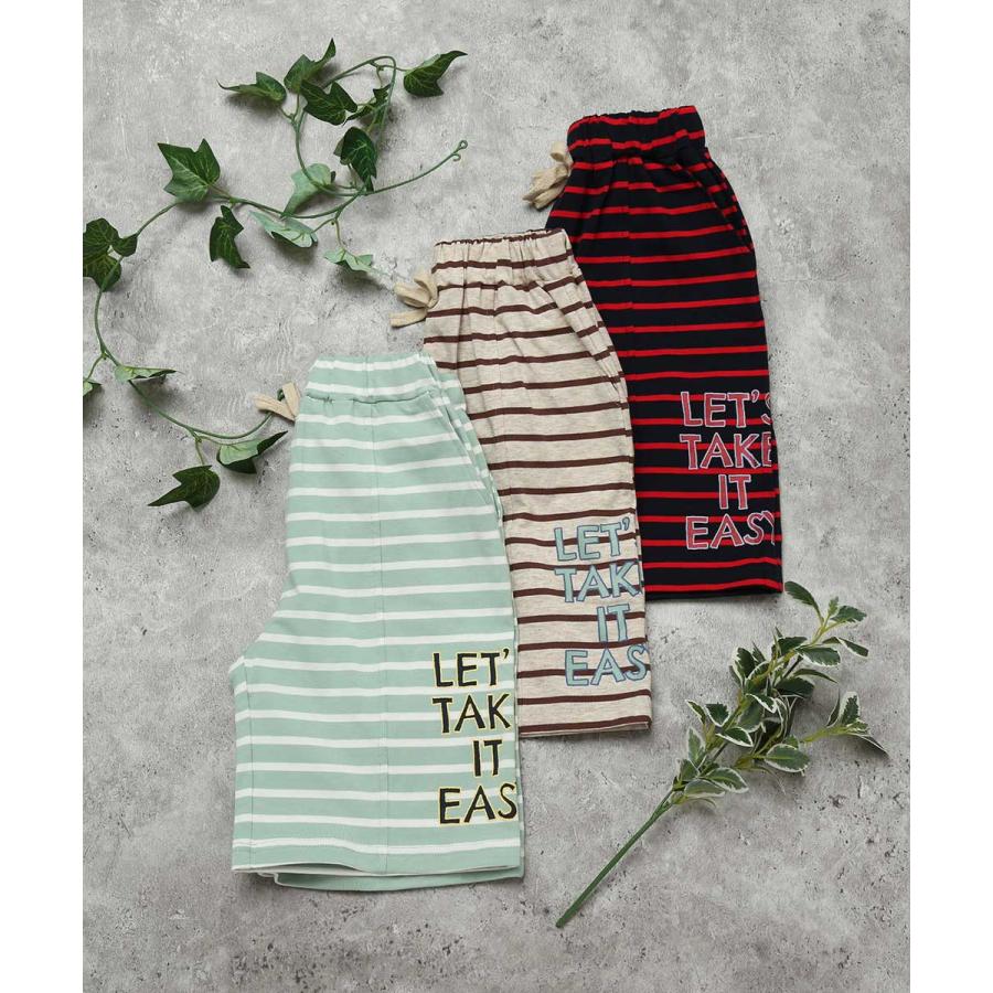 ディラッシュ DILASH ボーダーロゴハーフパンツ ( 90 100 110 120 130 140 ） 子ども服 キッズ 男の子 女の子 5分丈 | DILASH | 10