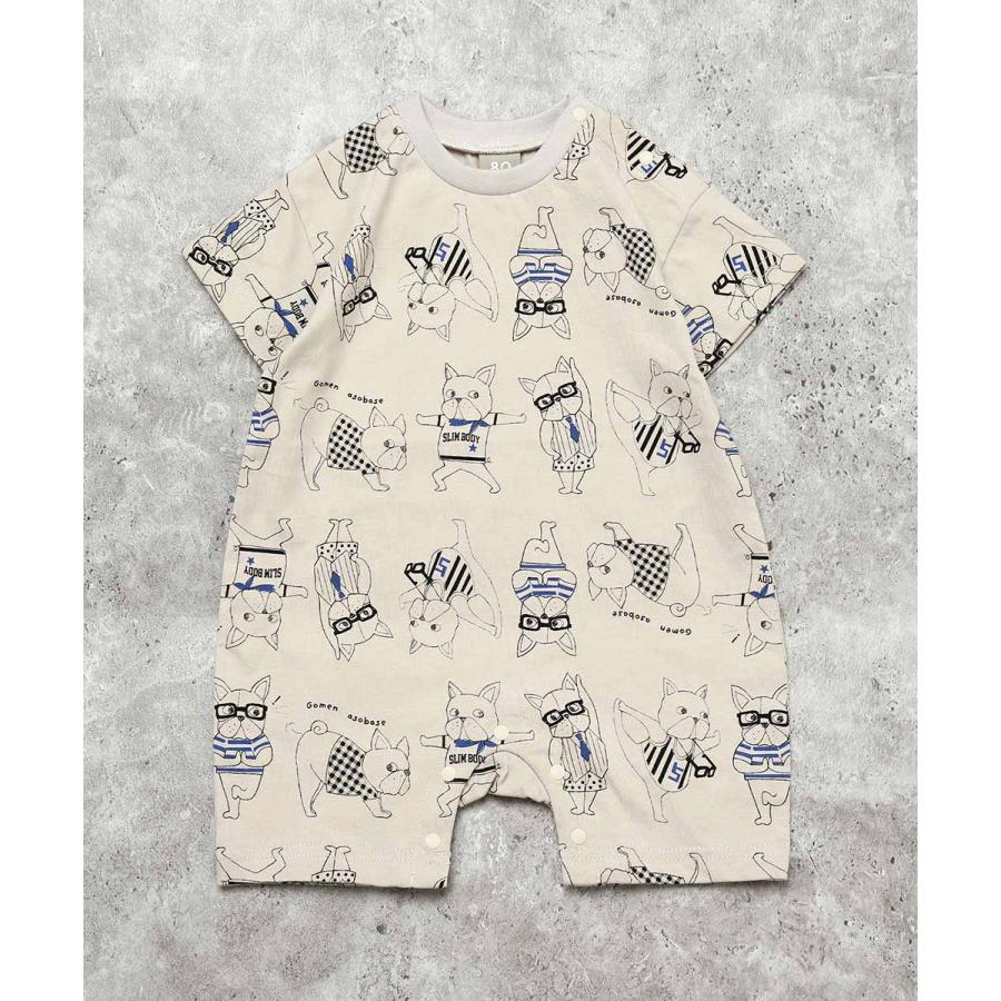 ディラッシュ DILASH 【お揃い可】 総柄カバーオール （ 綿100% ） ( 70 80 ） 子ども服 キッズ 男の子 女の子 ロンパース | DILASH | 01