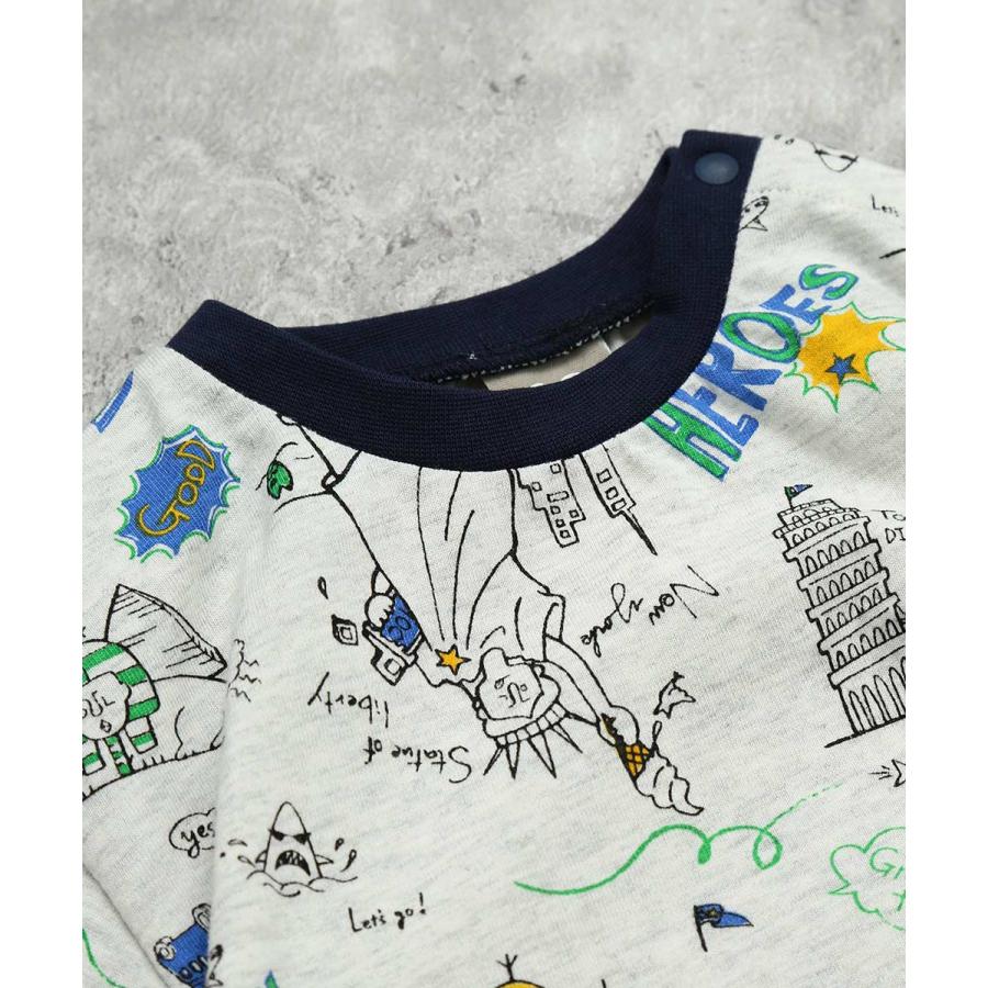 ディラッシュ DILASH 【お揃い可】 総柄カバーオール （ 綿100% ） ( 70 80 ） 子ども服 キッズ 男の子 女の子 ロンパース | DILASH | 06