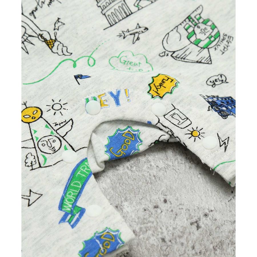 ディラッシュ DILASH 【お揃い可】 総柄カバーオール （ 綿100% ） ( 70 80 ） 子ども服 キッズ 男の子 女の子 ロンパース | DILASH | 07