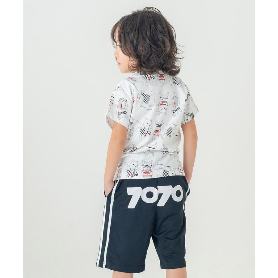 ●40％OFFセール●ディラッシュ DILASH 【お揃い可◎・綿100％】 フレンチブルドッグ総柄プリントTシャツ ( 90 100 110 120 130 140 ）　アウトレット | DILASH | 10