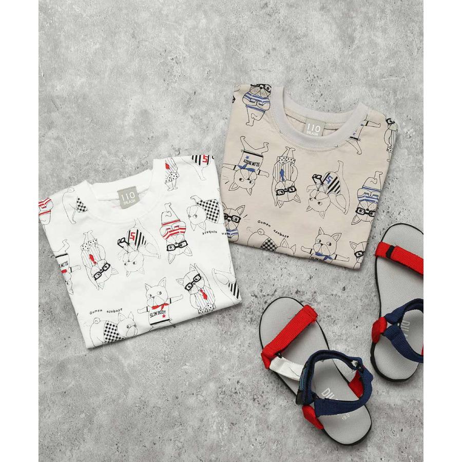 ●40％OFFセール●ディラッシュ DILASH 【お揃い可◎・綿100％】 フレンチブルドッグ総柄プリントTシャツ ( 90 100 110 120 130 140 ）　アウトレット | DILASH | 06