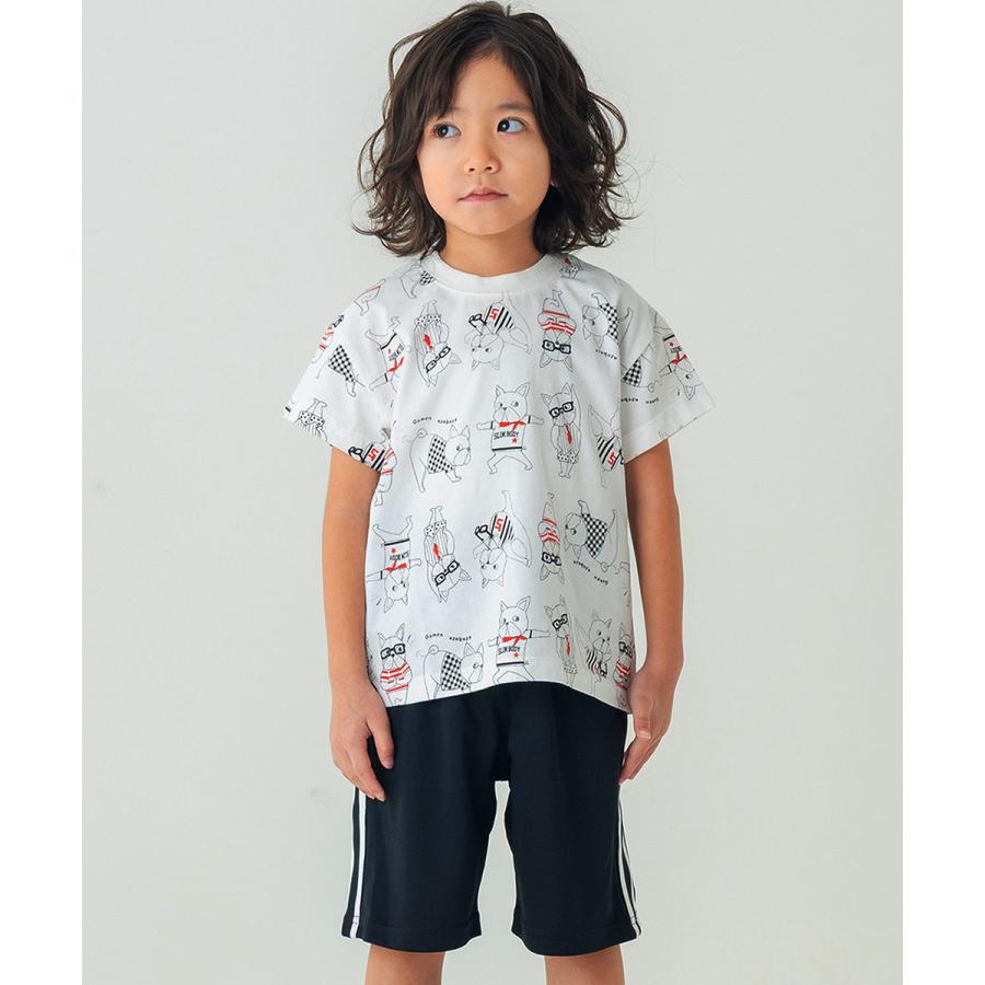 ●40％OFFセール●ディラッシュ DILASH 【お揃い可◎・綿100％】 フレンチブルドッグ総柄プリントTシャツ ( 90 100 110 120 130 140 ）　アウトレット | DILASH | 08