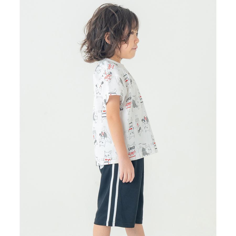 ●40％OFFセール●ディラッシュ DILASH 【お揃い可◎・綿100％】 フレンチブルドッグ総柄プリントTシャツ ( 90 100 110 120 130 140 ）　アウトレット | DILASH | 09