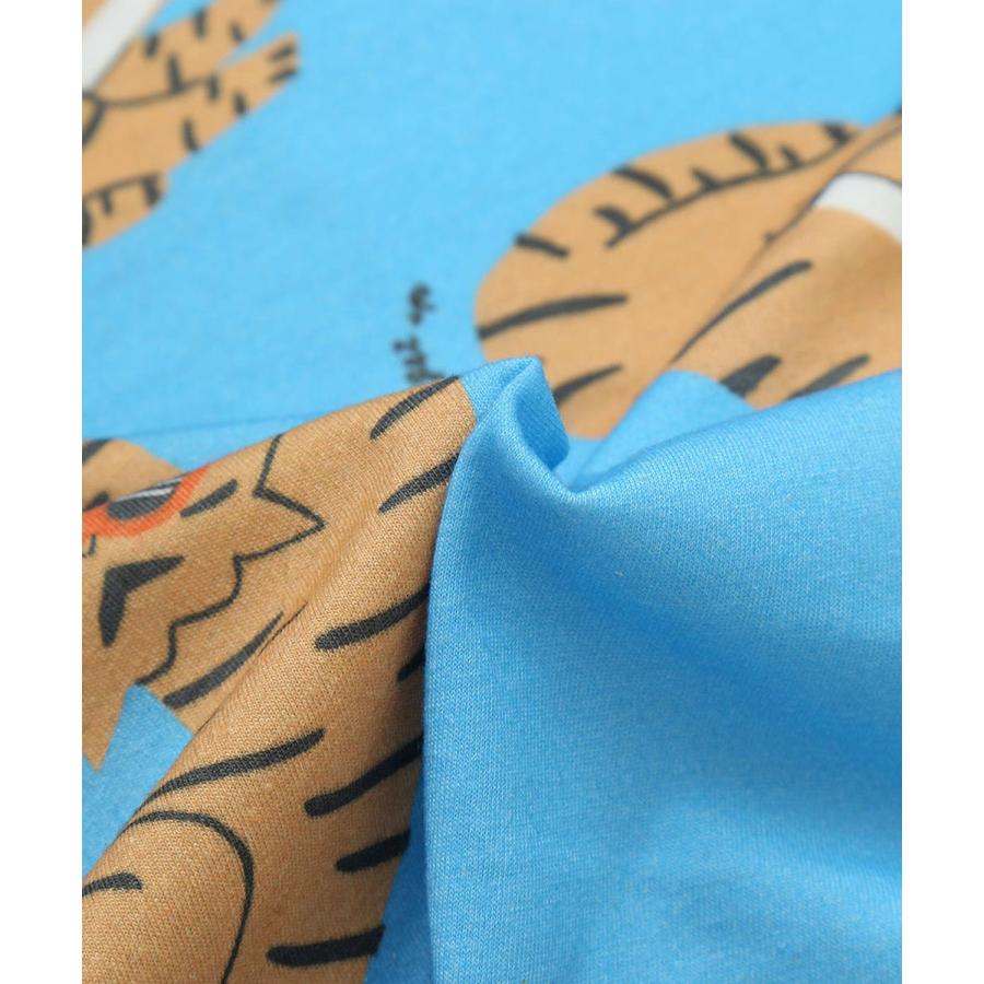 ●30％OFFセール●ディラッシュ DILASH 【綿100％】サングラスタイガー！手書き風ゆるトラ総柄Tシャツ ( 90 100 110 120 130 140 ）　アウトレット | DILASH | 06