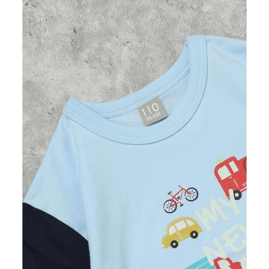 ディラッシュ DILASH 【綿100%】クレイジー袖 MY NEW CAR！乗り物グラフィックTシャツ ( 90 100 110 120 130 ） | DILASH | 04