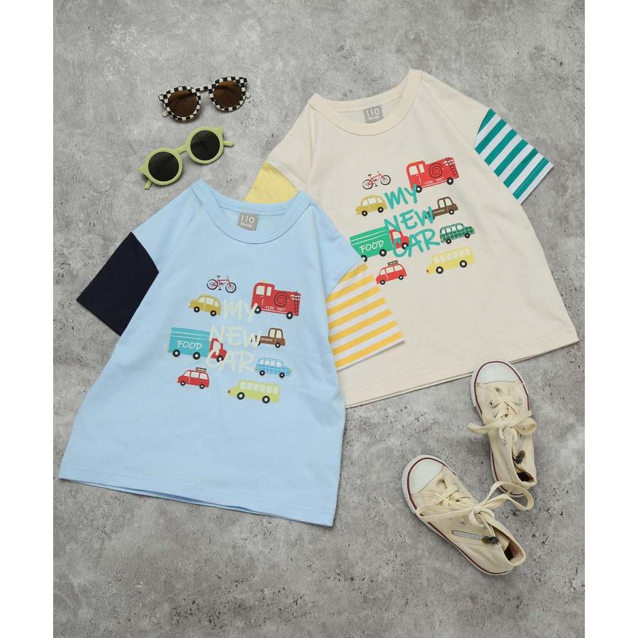 ディラッシュ DILASH 【綿100%】クレイジー袖 MY NEW CAR！乗り物グラフィックTシャツ ( 90 100 110 120 130 ） | DILASH | 07