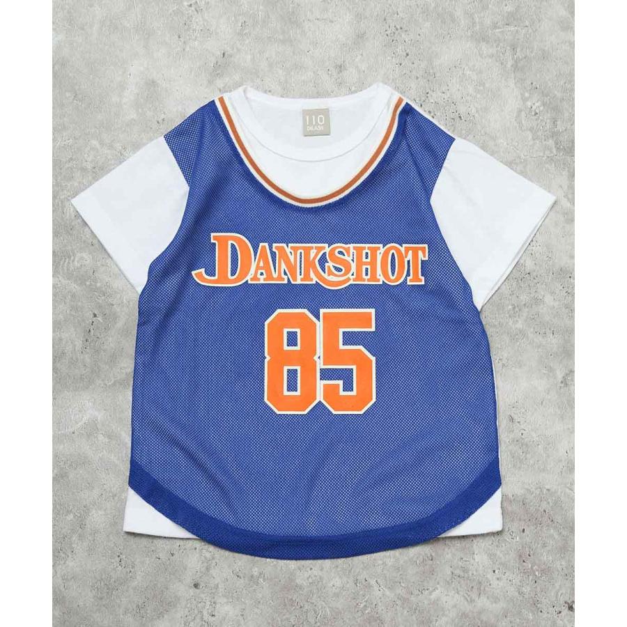 ディラッシュ DILASH 【スポーティーシリーズ】 メッシュバスケタンク レイヤード風半袖Tシャツ ( 100 110 120 130 140 ) | DILASH | 01