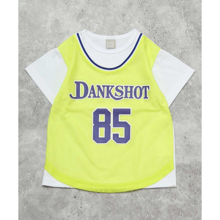 ディラッシュ DILASH 【スポーティーシリーズ】 メッシュバスケタンク レイヤード風半袖Tシャツ ( 100 110 120 130 140 ) | DILASH | 03