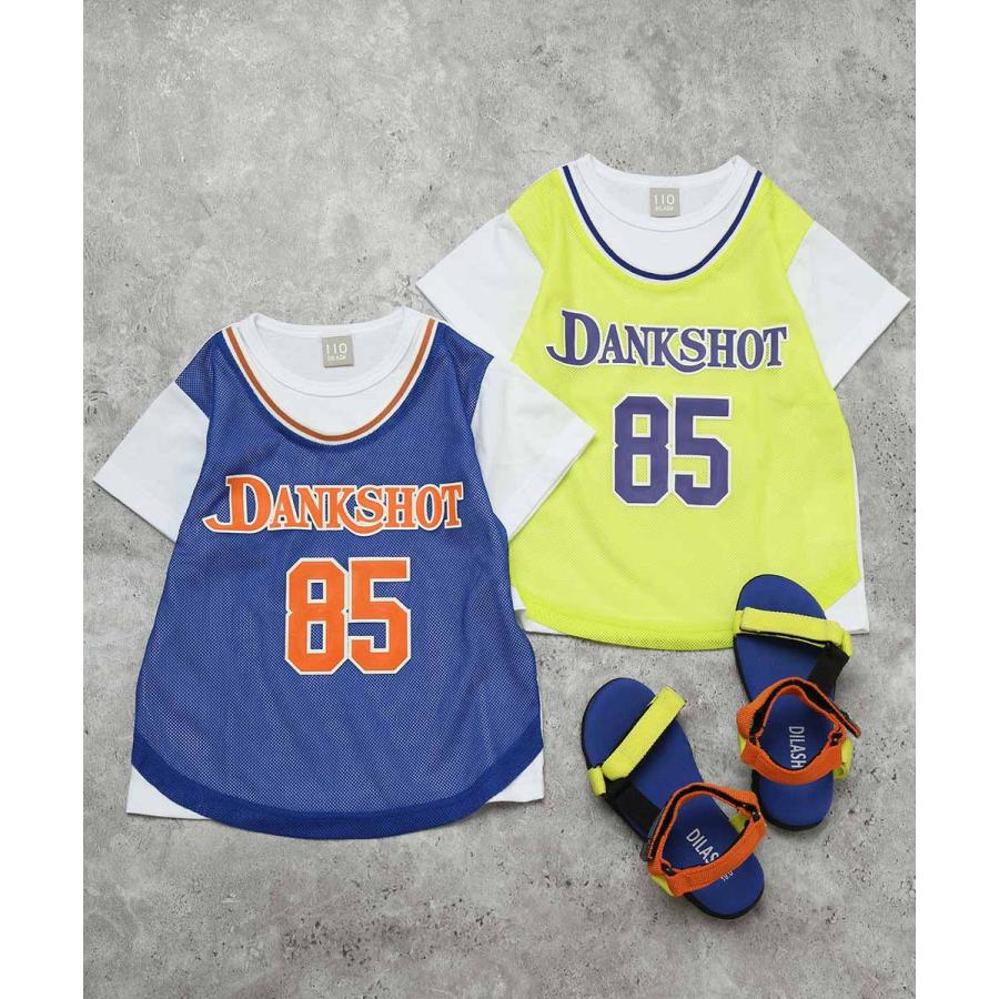 ディラッシュ DILASH 【スポーティーシリーズ】 メッシュバスケタンク レイヤード風半袖Tシャツ ( 100 110 120 130 140 ) | DILASH | 07