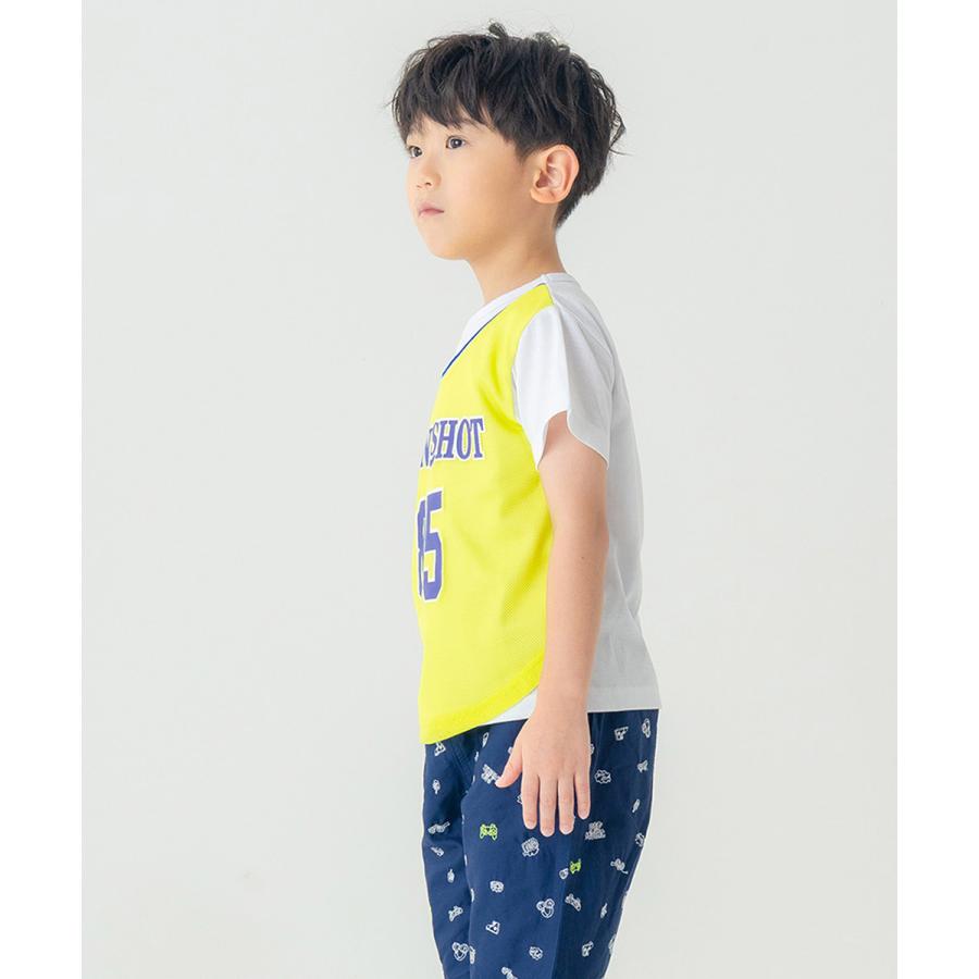 ディラッシュ DILASH 【スポーティーシリーズ】 メッシュバスケタンク レイヤード風半袖Tシャツ ( 100 110 120 130 140 ) | DILASH | 09