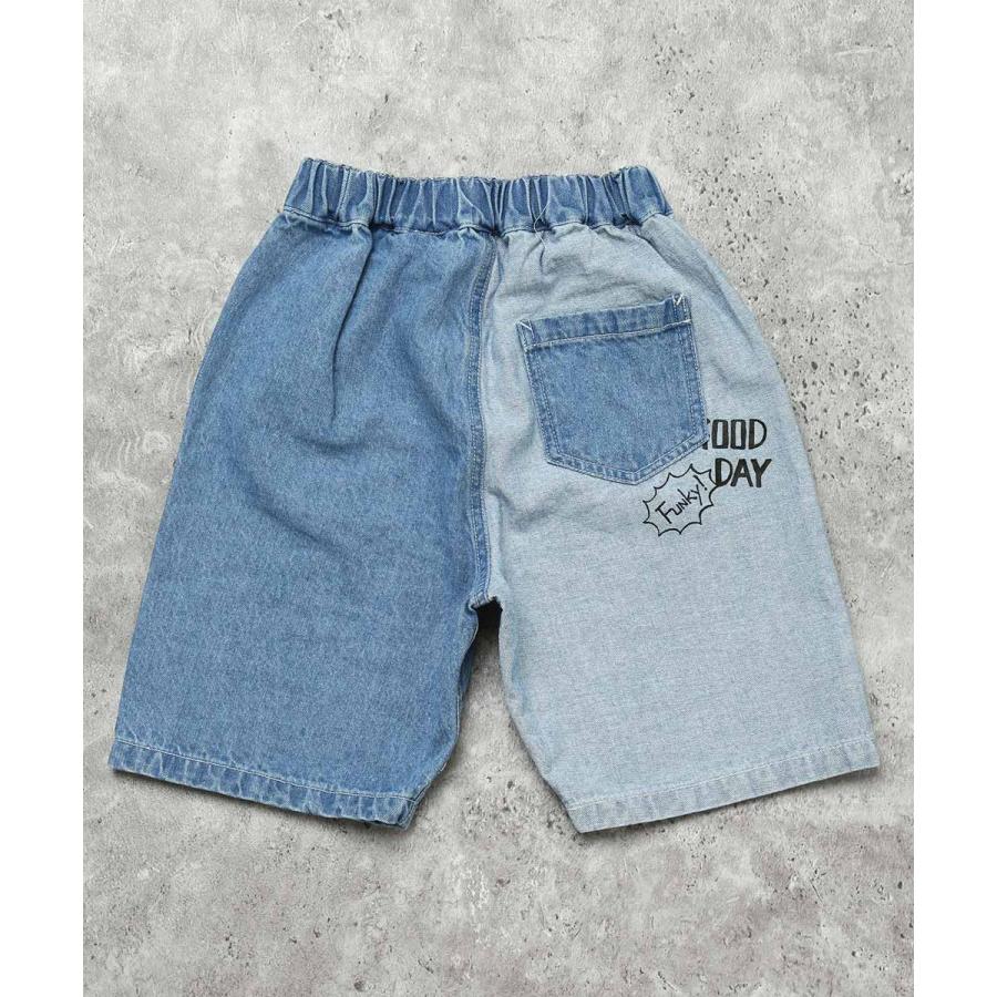 ●50％OFFセール●  ディラッシュ DILASH デニム切替え ハーフ パンツ 5分丈 ( 90 100 110 120 130 140 ） 子ども服 キッズ ジュニア アウトレット | DILASH | 04