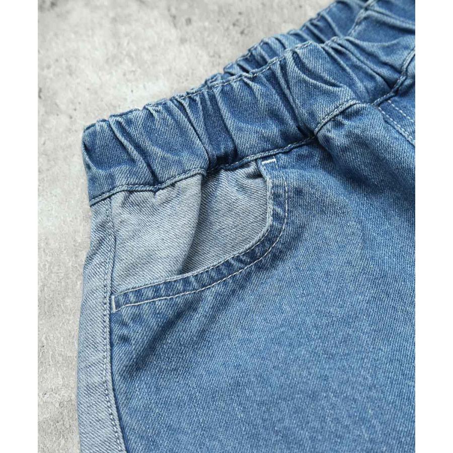 ●50％OFFセール●  ディラッシュ DILASH デニム切替え ハーフ パンツ 5分丈 ( 90 100 110 120 130 140 ） 子ども服 キッズ ジュニア アウトレット | DILASH | 05