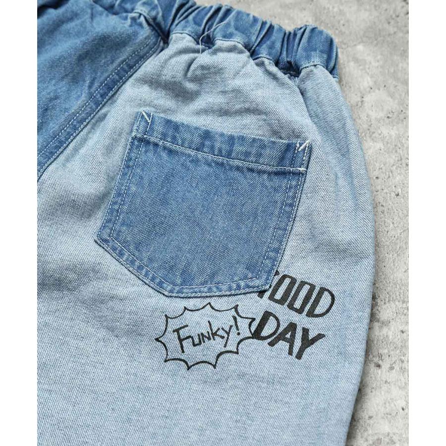 ●50％OFFセール●  ディラッシュ DILASH デニム切替え ハーフ パンツ 5分丈 ( 90 100 110 120 130 140 ） 子ども服 キッズ ジュニア アウトレット | DILASH | 06