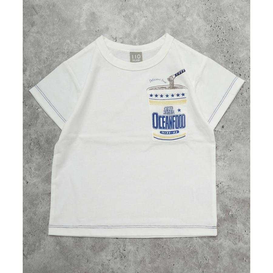 ●50％OFFセール●ディラッシュ DILASH 【胸ポケット】 カップラーメン半袖Tシャツ ( 90 100 110 120 130 ） 子ども服 キッズ ジュニア　アウトレット | DILASH | 03