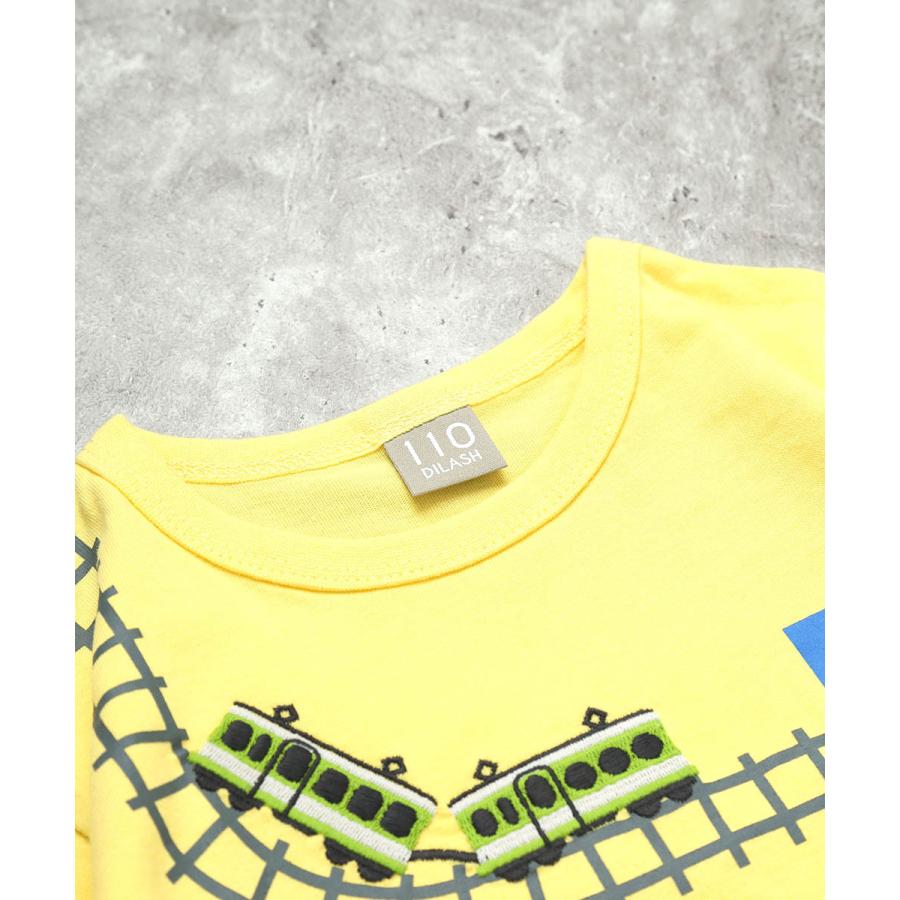 ●40％OFFセール●ディラッシュ DILASH 【綿100％】 ぐるぐる線路の電車 Tシャツ ( 90 100 110 120 130 ） 半袖　子ども服 キッズ ジュニア　アウトレット | DILASH | 04