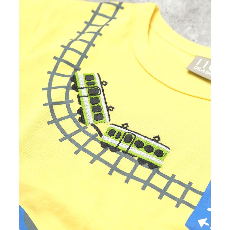 ●40％OFFセール●ディラッシュ DILASH 【綿100％】 ぐるぐる線路の電車 Tシャツ ( 90 100 110 120 130 ） 半袖　子ども服 キッズ ジュニア　アウトレット | DILASH | 05