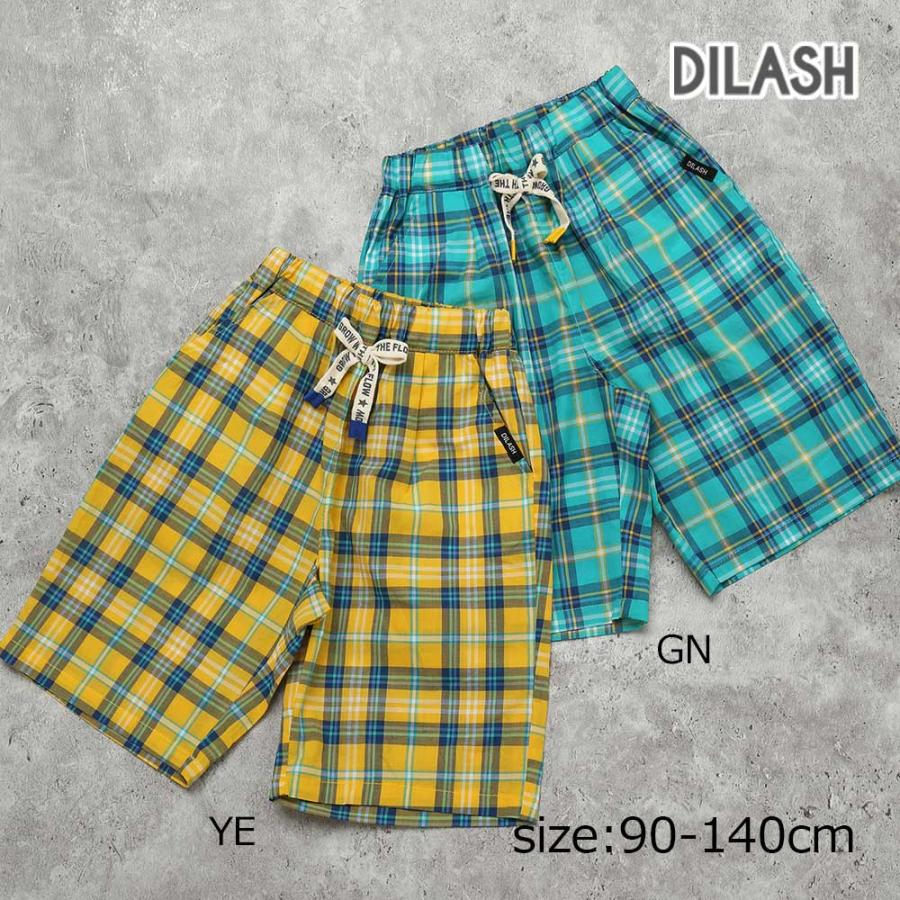 ●50％OFFセール●ディラッシュ DILASH 【綿100％】 マドラスチェック カーゴ ハーフパンツ ( 90 100 110 120 130 140 ) 子ども服　アウトレット | DILASH