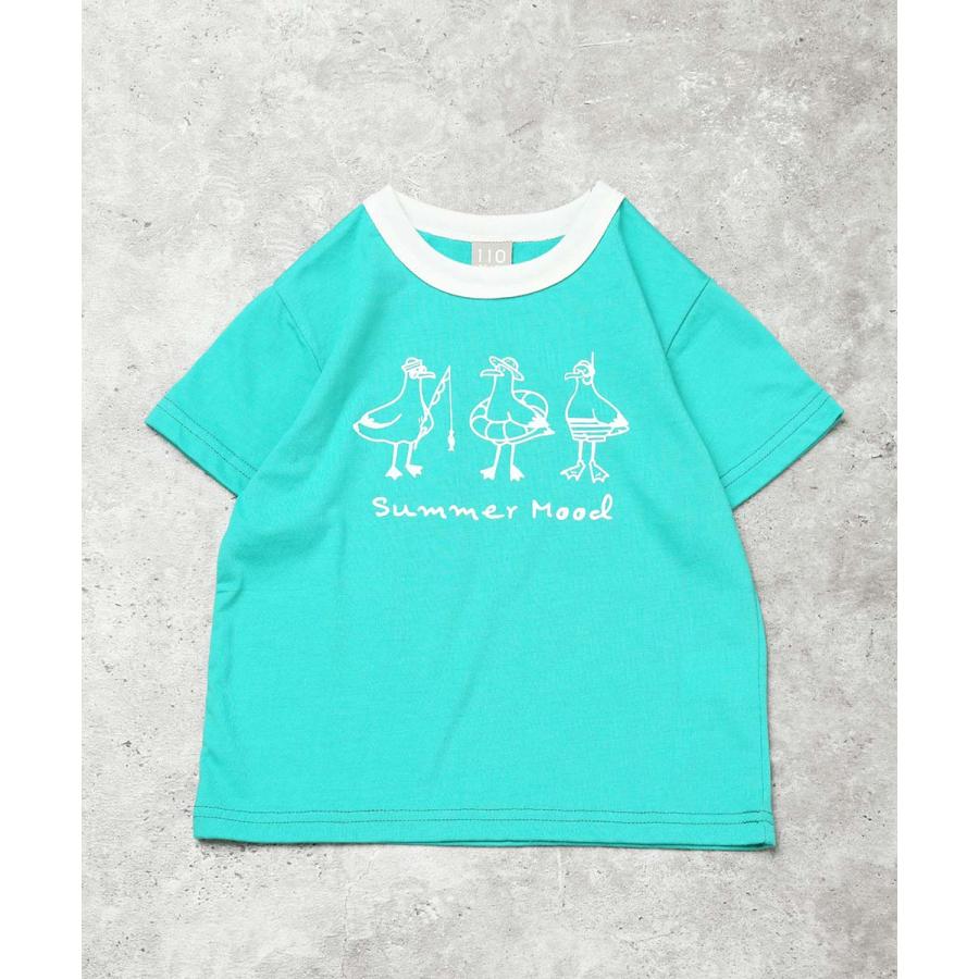 ディラッシュ DILASH リンガー カモメプリント 半袖Tシャツ ( 90 100 110 120 ) 子ども服 キッズ ジュニア 男の子 女の子 | DILASH | 02