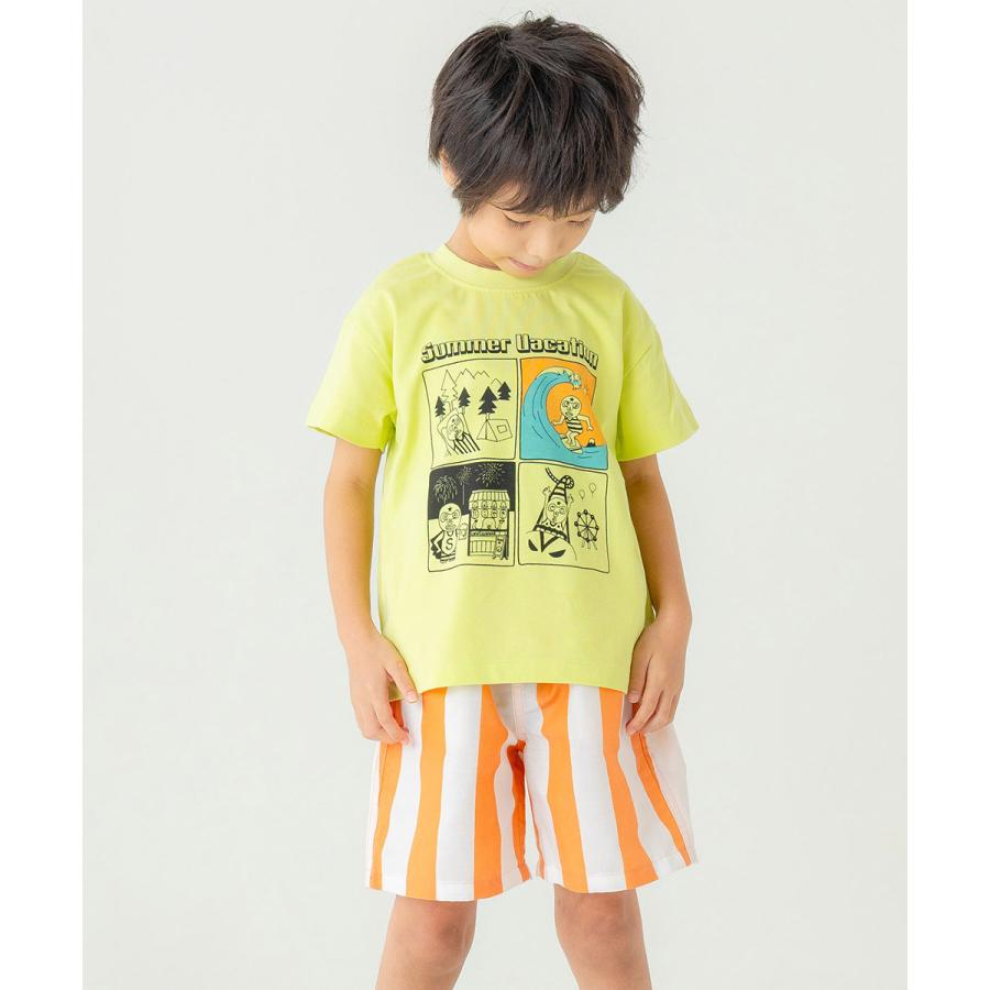 ディラッシュ DILASH 【綿100％】 サマーバケーション 4コマプリント 半袖Tシャツ ( 110 120 130 140 ) 子ども服 キッズ | DILASH | 12