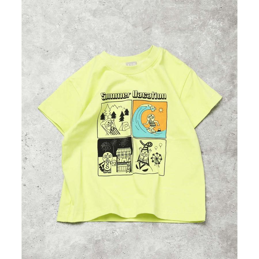 ディラッシュ DILASH 【綿100％】 サマーバケーション 4コマプリント 半袖Tシャツ ( 110 120 130 140 ) 子ども服 キッズ | DILASH | 02