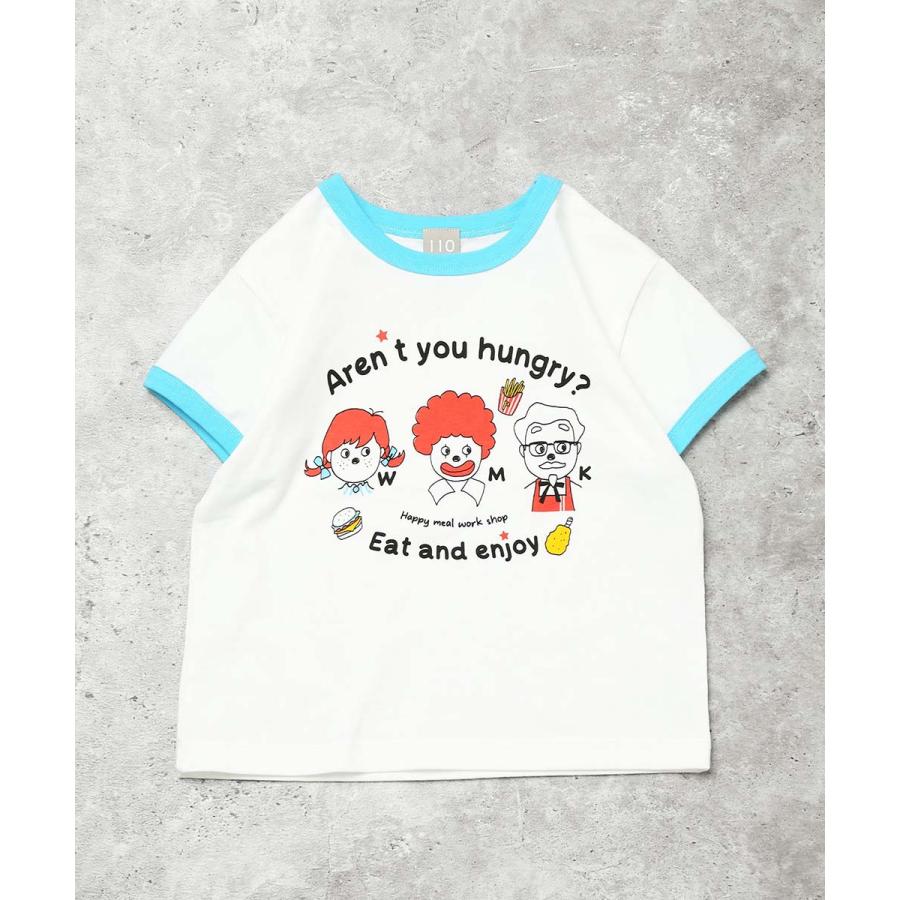 ディラッシュ DILASH 【綿100％】 ファストフードキャラクター パロディ 半袖Tシャツ ( 90 100 110 120 ) 子ども服 キッズ | DILASH | 01