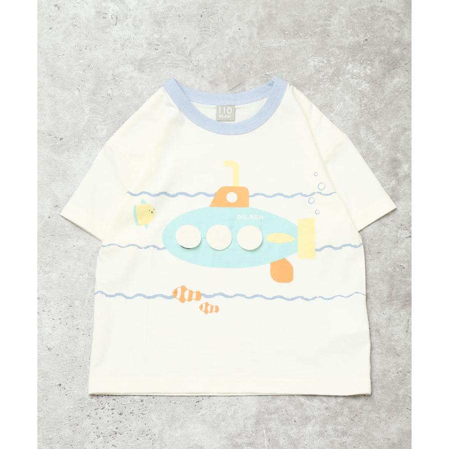 ディラッシュ DILASH 潜水艦プリント仕掛け半袖Tシャツ ( 90 100 110 120 ) 子ども服 キッズ ジュニア 男の子 女の子 | DILASH | 01