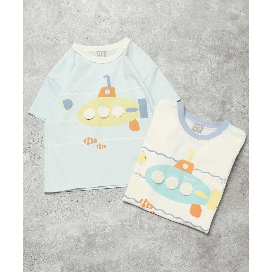 ディラッシュ DILASH 潜水艦プリント仕掛け半袖Tシャツ ( 90 100 110 120 ) 子ども服 キッズ ジュニア 男の子 女の子 | DILASH | 08