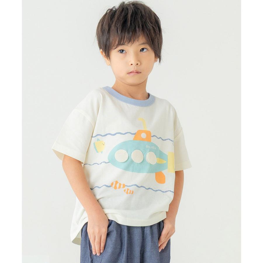 ディラッシュ DILASH 潜水艦プリント仕掛け半袖Tシャツ ( 90 100 110 120 ) 子ども服 キッズ ジュニア 男の子 女の子 | DILASH | 09