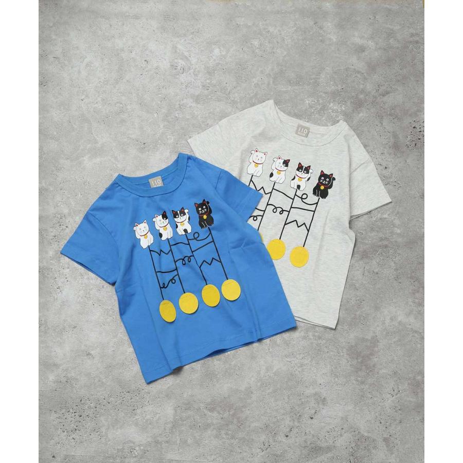 ●20%OFFセール●ディラッシュ DILASH 招き猫あみだくじ仕掛け半袖Tシャツ ( 90 100 110 120 ) 子ども服 キッズ ジュニア 男の子 女の子 | DILASH | 10
