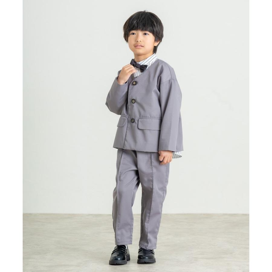 ディラッシュ DILASH 【オケージョン】スタンド衿 シャツ　( 90 100 110 120 130 140 )　 蝶ネクタイ　 入学式　卒園式 | DILASH | 01