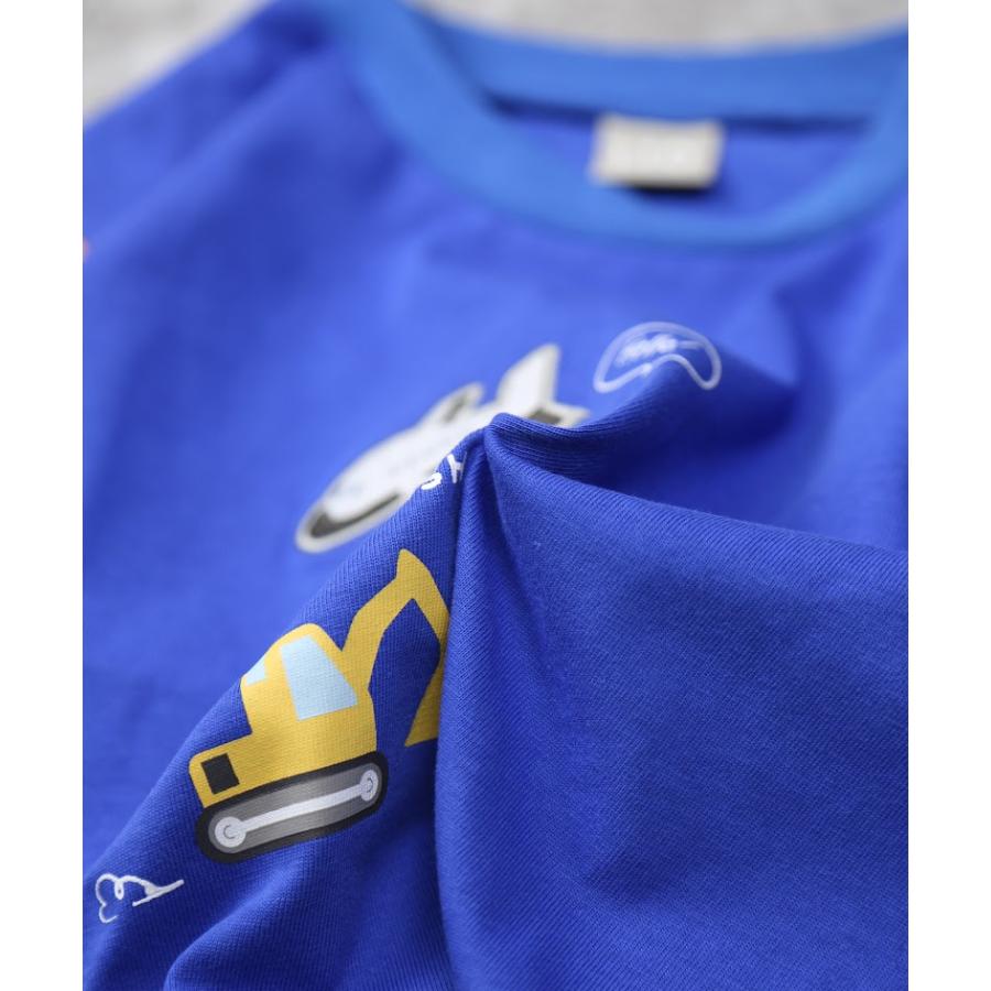 ディラッシュ DILASH 乗り物　アップリケ＆配色 長袖　Tシャツ　( 90 100 110 120 )  幼児　小学生　男の子　男子　ロンT | DILASH | 12