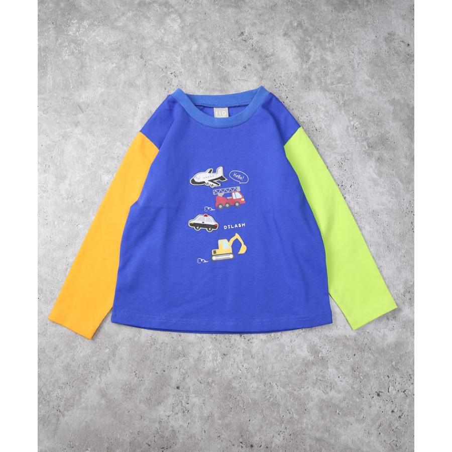 ディラッシュ DILASH 乗り物　アップリケ＆配色 長袖　Tシャツ　( 90 100 110 120 )  幼児　小学生　男の子　男子　ロンT | DILASH | 05