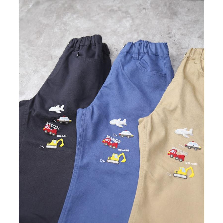 ディラッシュ DILASH　乗り物刺繍　ストレッチ　パンツ　( 90 100 110 120 )  長ズボン　幼児　小学生　男の子　カジュアル | DILASH | 01