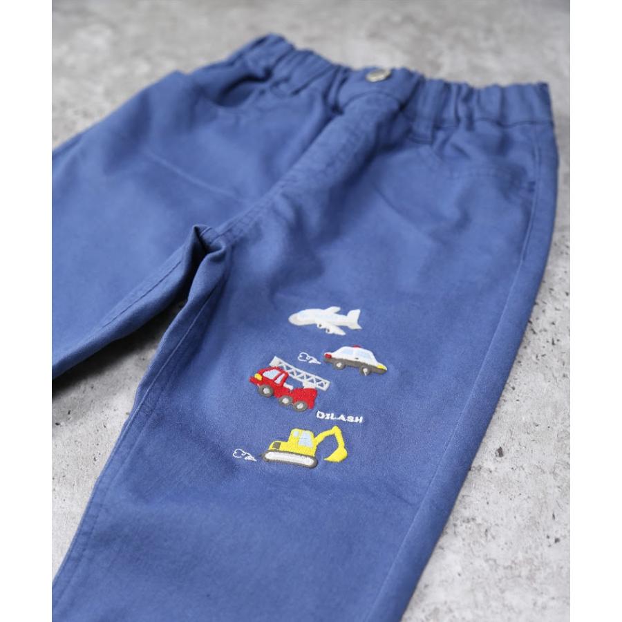 ディラッシュ DILASH　乗り物刺繍　ストレッチ　パンツ　( 90 100 110 120 )  長ズボン　幼児　小学生　男の子　カジュアル | DILASH | 08