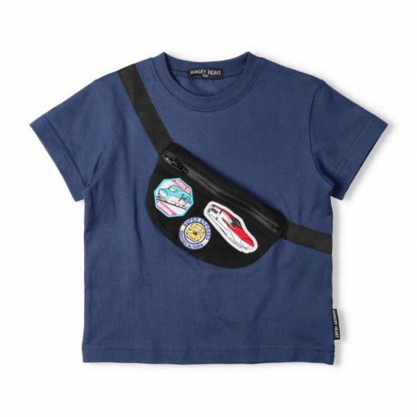 ハングリーハート　Hungry Heart JR新幹線　電車　ワッペン付バッグ　半袖Ｔシャツ(100・110・120)男の子　新幹線　はやぶさ　こまち　ドクターイエロー | hungry heart | 04