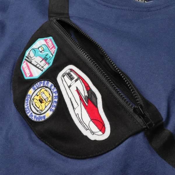 ハングリーハート　Hungry Heart JR新幹線　電車　ワッペン付バッグ　半袖Ｔシャツ(100・110・120)男の子　新幹線　はやぶさ　こまち　ドクターイエロー | hungry heart | 07