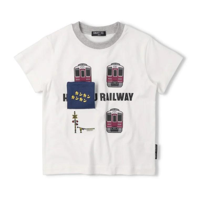 ハングリーハート Hungry Heart 阪急電車仕掛け半袖Tシャツ ( 80 90 100 110 120 130 ） 子ども服 キッズ ジュニア | hungry heart | 04