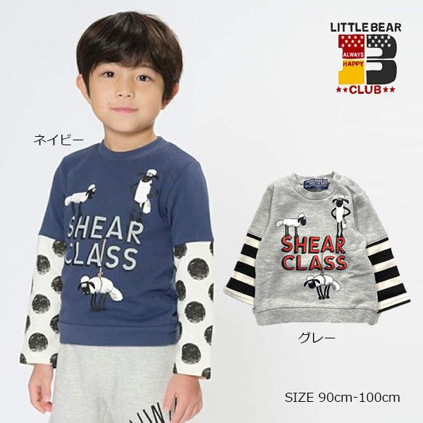 リトルベアークラブ　Little Bear Club　ひつじのショーン レイヤードトレーナー（110cm・120cm・130cm） | LITTLE BEAR CLUB