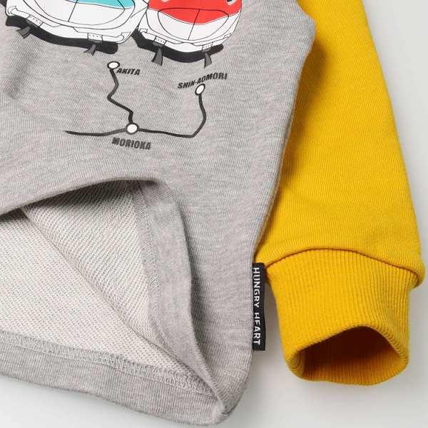 ●30％OFFセール●ハングリーハート Hungry Heart  JR新幹線 電車 配色 裏毛トレーナー コラボ (  90 100 110 120  ) 子ども服 長袖 | hungry heart | 06
