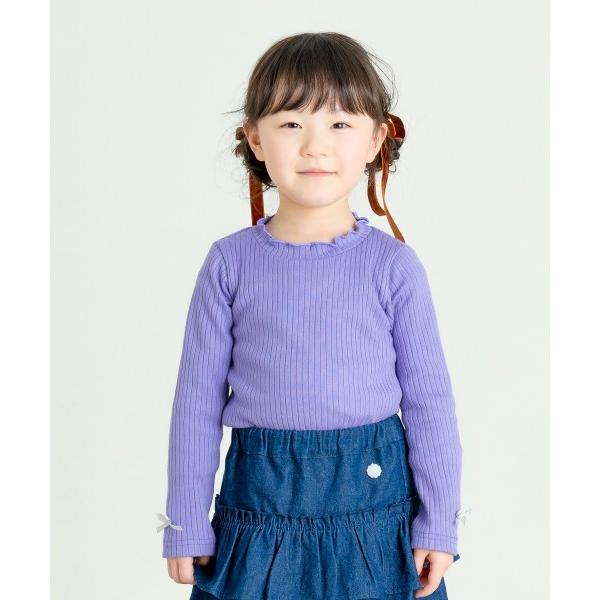 ●50％OFF● ラポシェビスキュイ La poche biscuit ハイネック フリル 長袖Tシャツ ( 90 100 110 120 130 ) ロンT sale アウトレット | la poche biscuit | 01