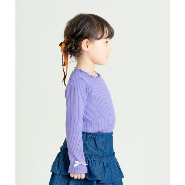 ●50％OFF● ラポシェビスキュイ La poche biscuit ハイネック フリル 長袖Tシャツ ( 90 100 110 120 130 ) ロンT sale アウトレット | la poche biscuit | 02