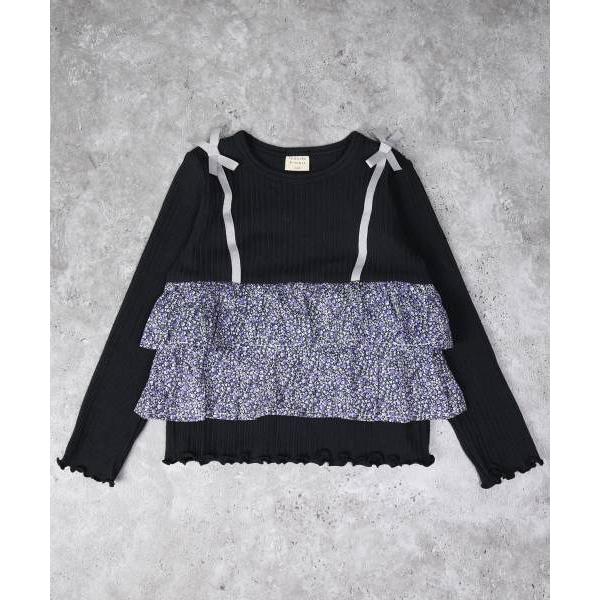 ●70％OFF● ラポシェビスキュイ La poche biscuit ２段フリル重ね着風 長袖Tシャツ ( 90 100 110 120 130 ) ロンT sale アウトレット | la poche biscuit | 10
