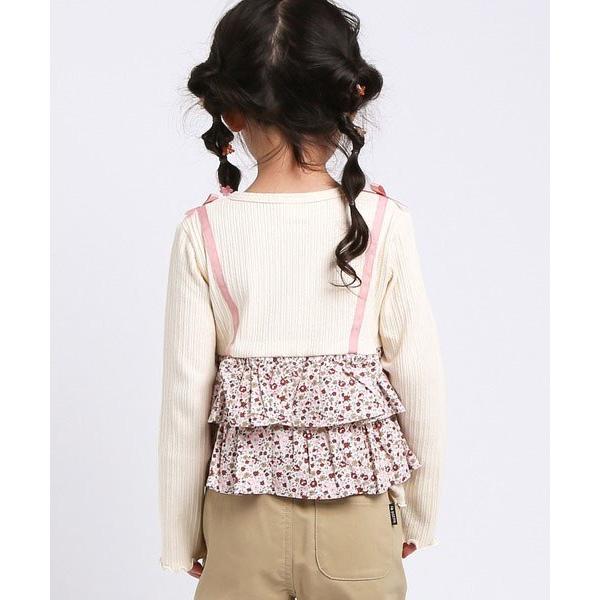 ●70％OFF● ラポシェビスキュイ La poche biscuit ２段フリル重ね着風 長袖Tシャツ ( 90 100 110 120 130 ) ロンT sale アウトレット | la poche biscuit | 02