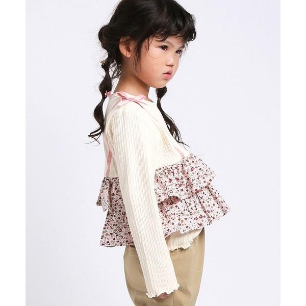 ●70％OFF● ラポシェビスキュイ La poche biscuit ２段フリル重ね着風 長袖Tシャツ ( 90 100 110 120 130 ) ロンT sale アウトレット | la poche biscuit | 03