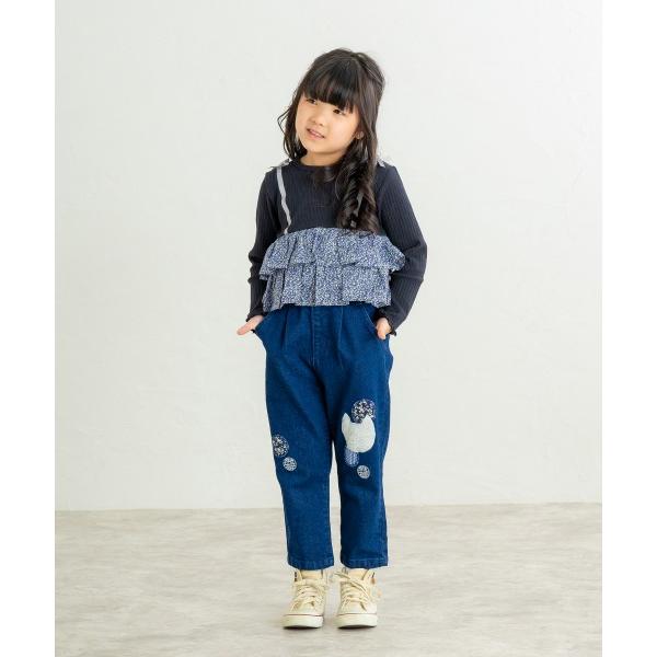 ラポシェビスキュイ La poche biscuit ２段フリル重ね着風 長袖Tシャツ ( 90 100 110 120 130 ) ロンT | la poche biscuit | 05