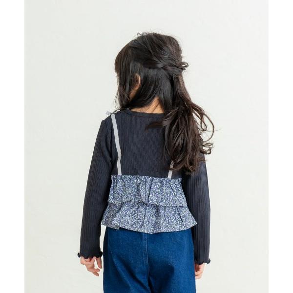 ●70％OFF● ラポシェビスキュイ La poche biscuit ２段フリル重ね着風 長袖Tシャツ ( 90 100 110 120 130 ) ロンT sale アウトレット | la poche biscuit | 07